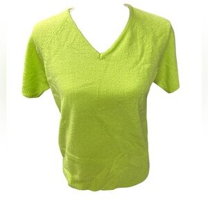 Retro Stag Women’s V-Neck Short Sleeve Sweater Size (Small 4/6)